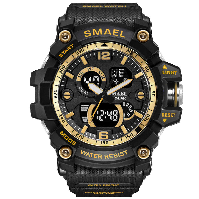 SMAEL 1617C Shock Military Watches Army Men's Wristwatch LED Quartz Watch Digtial Dual Time Men Clock 1617  reloj hombre Sport Watch Army