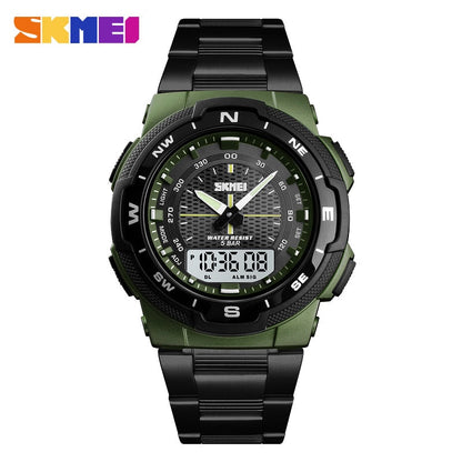 SKMEI 1370 Men Watch Fashion Quartz Sports Watches Stainless Steel Strap Men Watches Top Brand Luxury Business Waterproof Wrist Watch