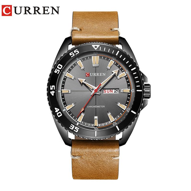 CURREN Luxury watch men Leather Quartz Wrist Watches