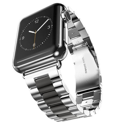 For Apple Watch Series 6 5 4 3 2 Band Strap 40mm 44mm 42mm Black Stainless Steel Bracelet Strap Adapter for iWatch Band 4 3 38mm