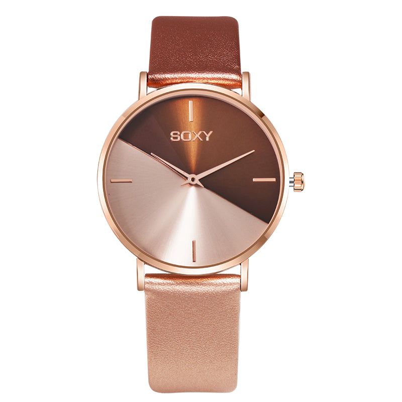 top brand women's watch leather rose gold dress female clock luxury brand design women watches simple fashion ladies watch