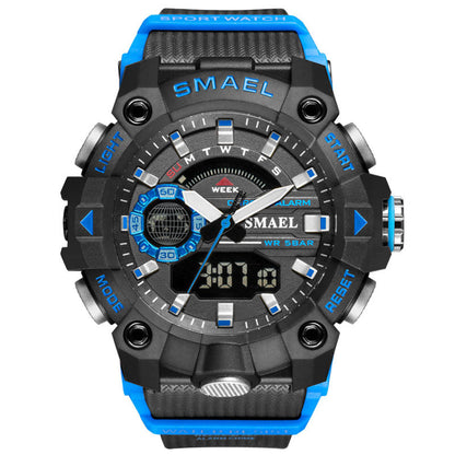 SMAEL 8040 Military Watches Men Sport Watch New 50M Waterproof Wristwatch Stopwatch Alarm LED Light Digital Watches 8040 Men's Sports Watch