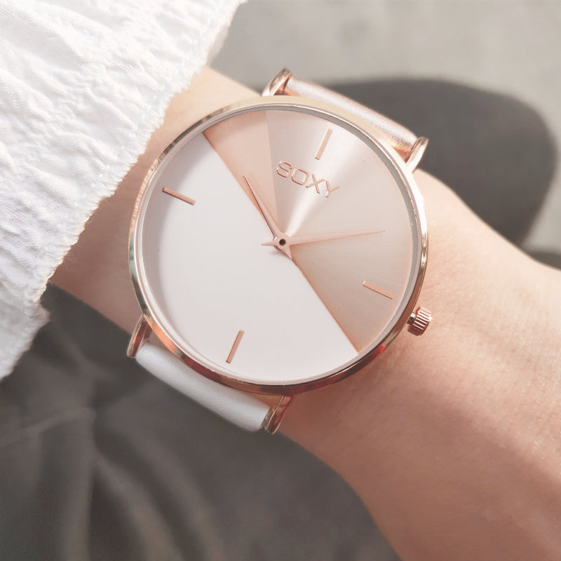 top brand women's watch leather rose gold dress female clock luxury brand design women watches simple fashion ladies watch