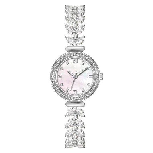 New Diamond Mermaid Fishbone Hand Chain Watch Fashionable Style Fishbone Chain Women's Watch