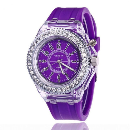 Led Flash Luminous Watch Personality Trends Students Lovers Jellies Woman Men's Watches