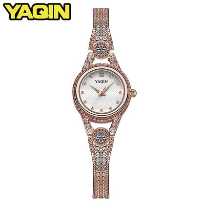 YAQIN women watch with diamond ladies jewelry bracelet watch