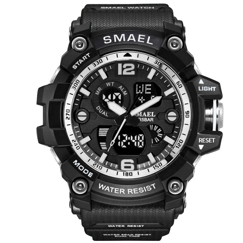 SMAEL 1617C Shock Military Watches Army Men's Wristwatch LED Quartz Watch Digtial Dual Time Men Clock 1617  reloj hombre Sport Watch Army