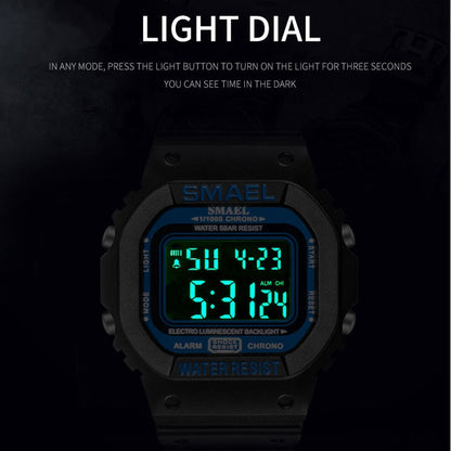 SMAEL 1803 Digital Watch Men Sports Watches LED Military Army Camouflage Wrist Watch For Boy Waterproof Top Brand Student Stopwatch