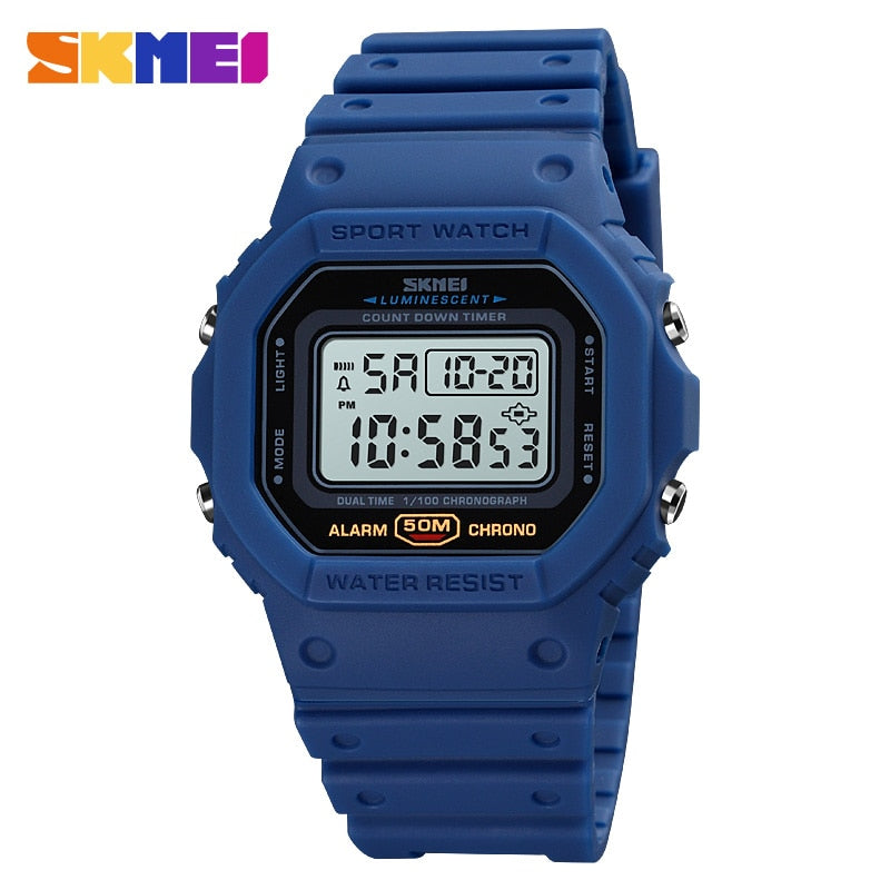 SKMEI 1628  Multifunctional Digital Sport Watch Women small size 2 Time Count Down Mens Wristwatches Fashion Retro Male Watches