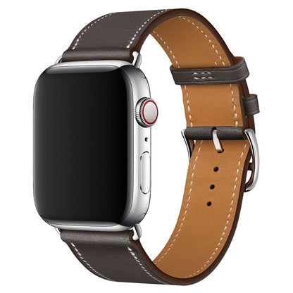 Apple Leather Watch Lead Layer Cowhide Apple Watch iwatch8 Watchband Color Patchwork Single Circle Watch Band