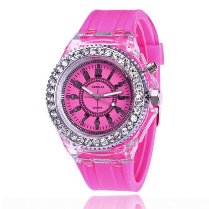 Led Flash Luminous Watch Personality Trends Students Lovers Jellies Woman Men's Watches