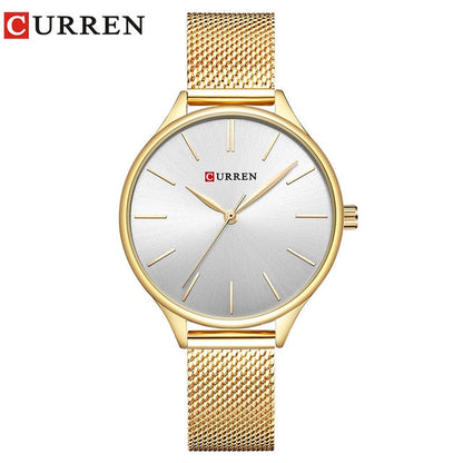 CURREN Women Watches Luxury Wrist watch Clock for Women Milanese Steel Lady Rose Gold Ladies Watch