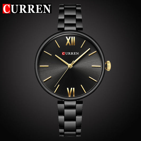 CURREN Women Watch Quartz Female clock Casual Fashion Stainless Steel Strap Watch