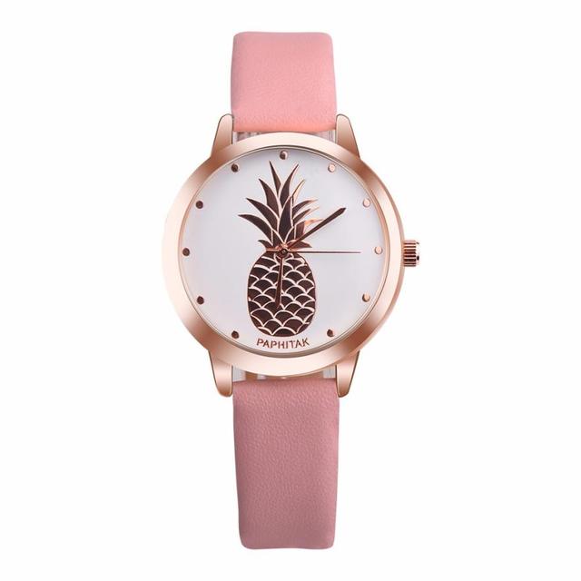 Pineapple Leather Quartz Watch