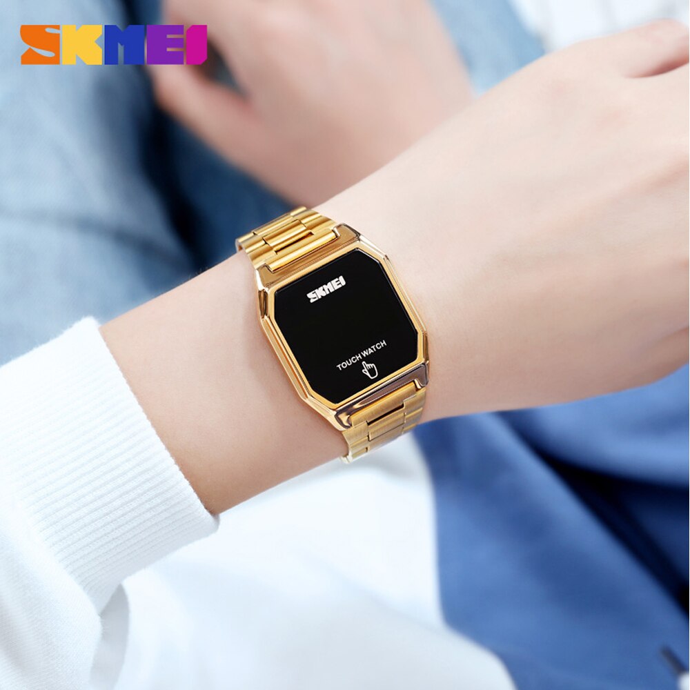 SKMEI 1679 NewTop Brand LED Men Women Digital Wristwatch Touch Screen LED Display Electronic Waterproof Watch Gifts Relogio Masculino