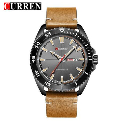 CURREN Luxury watch men Leather Quartz Wrist Watches