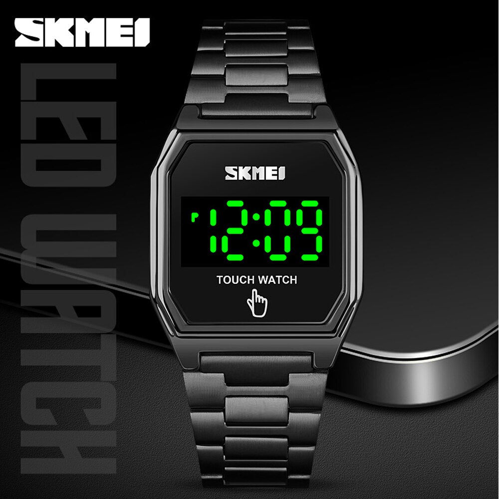 SKMEI 1679 NewTop Brand LED Men Women Digital Wristwatch Touch Screen LED Display Electronic Waterproof Watch Gifts Relogio Masculino