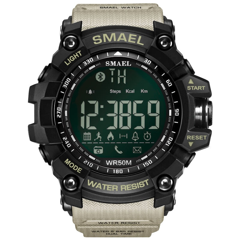 SMAEL1617 Mens Chronograph Watches Sport Male Clock Stop Army Military Watch Men Multifunction Waterproof LED Digital Watch for Man