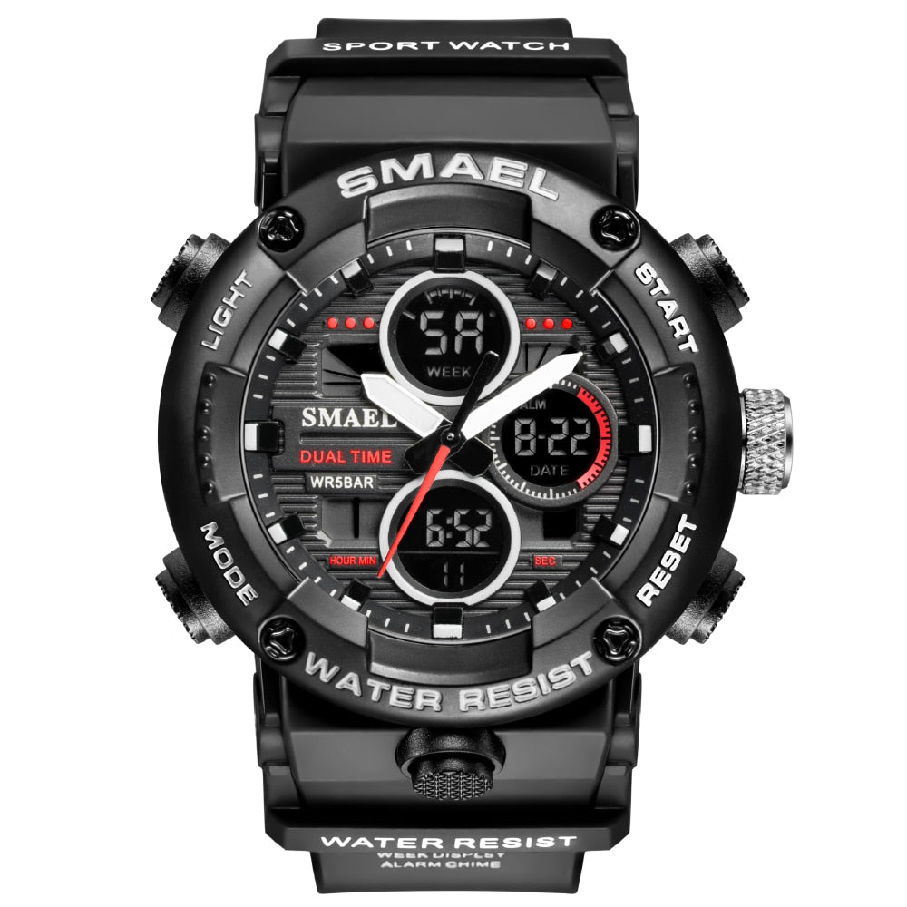 SMAEL 8038 Sport Watch Men Waterproof LED Digital Watches Stopwatch Big Dial Clock For Male 8038 relogio masculino Men Watches Quartz