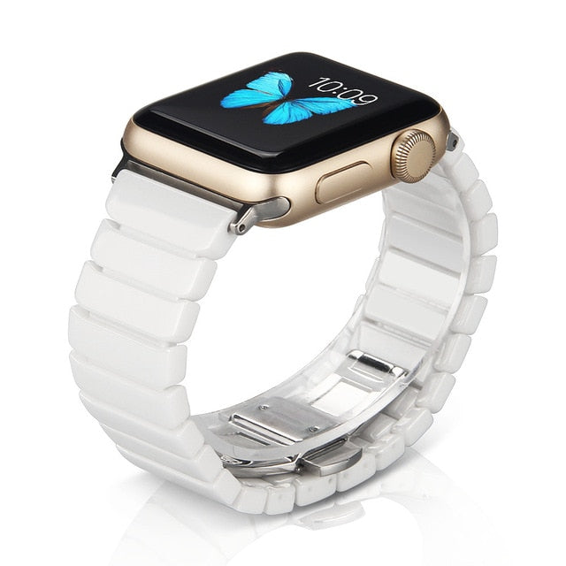 Ceramic Watchband for Apple Watch Band 38mm 42mm Smart Watch Links Bracelet Ceramic Watchband for Apple watch Series 4 3 2 1