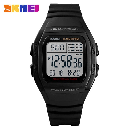 SKMEI 1278 Luxury Sport Men Watches Outdoor Fitness Chrono Digital Electronic Clock Waterproof Military Wristwatch Relogio Masculino