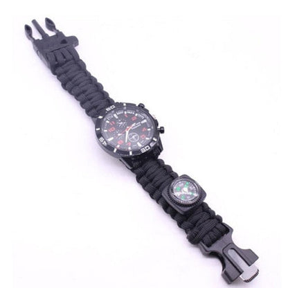 Military Outdoor Paracord Survival Bracelet Compass 6 In 1 Fire Watch Bileklik Erkek Whistle Buckle Safety Climbing Rope Lanyard