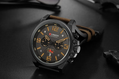 CURREN Mens Watches Top Luxury Brand Waterproof Sport Wrist Watch