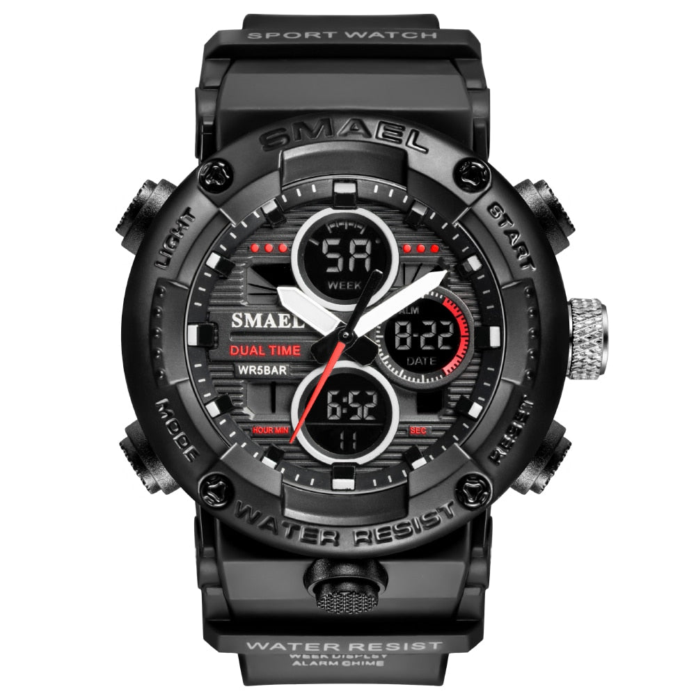 SMAEL 8038 Sport Watch Men Waterproof LED Digital Watches Stopwatch Big Dial Clock For Male 8038 relogio masculino Men Watches Quartz