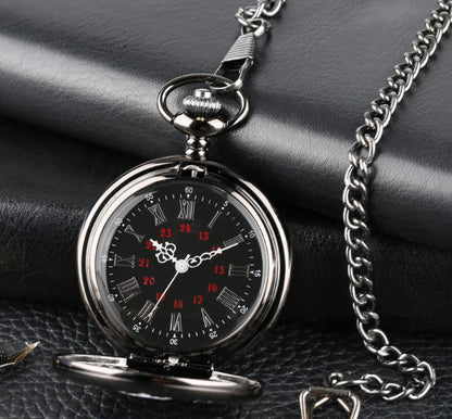 TO MY SON Carved Retro Memorial Quartz Gift Pocket Watch