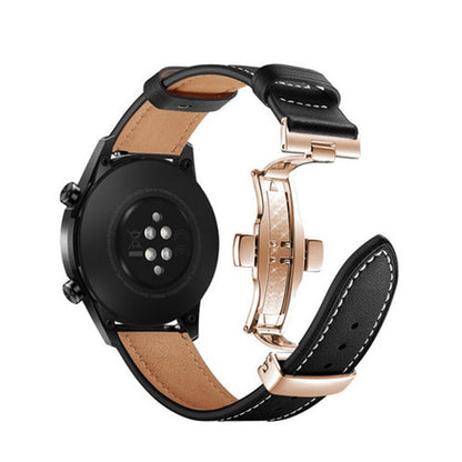 Applicable to Huawei GT2 Leather Pro Strap Watch3 Watch GT Intelligent 46 Glory Magic 2 Butterfly Buckle 22mm