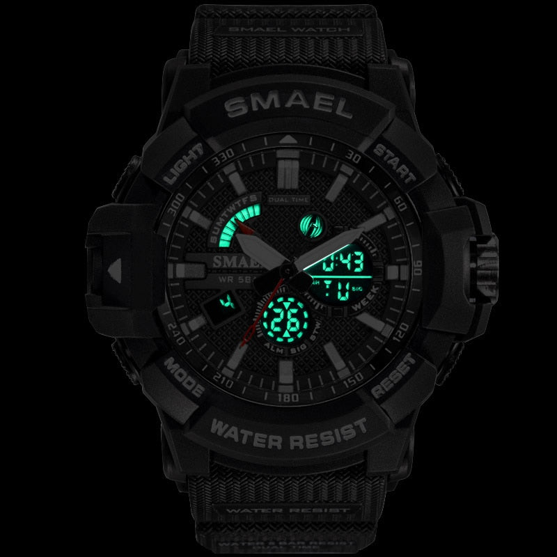 SKMEL 1809 Mens Watches Military 50m Waterproof Sport Watch Camouflage Stopwacth LED Alarm Clock For Male 1809B relogio masculino Watch Men