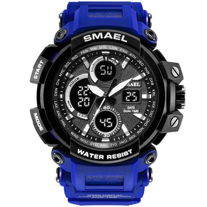 SMAEL Camouflage Military Watch Men Waterproof Dual Time Display Mens Sport Wristwatch Digital Analog Quartz Watches Male 1708