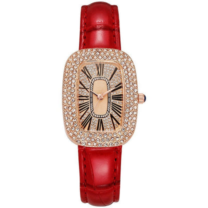 Small Green Watch Women's Watch Little Dove Egg Net Red Water Diamond Stars Watch