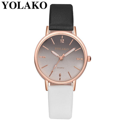 Brand Leather Quartz Women's Watch Ladies Fashion Watch Women Wristwatches Clock relogio feminino masculino W50