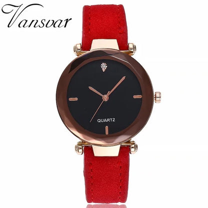 Women Leather Quartz Watch Female Hot Sale Simple Analog Wristwatches Relogio Feminino Clock