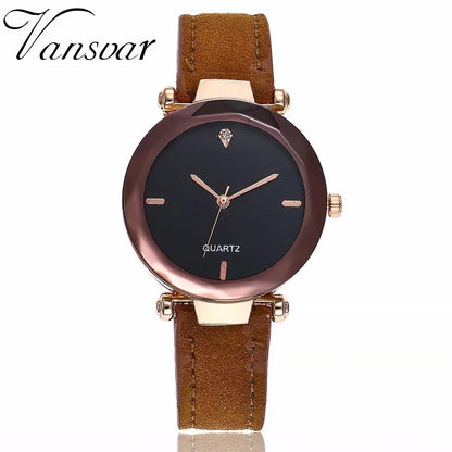 Women Leather Quartz Watch Female Hot Sale Simple Analog Wristwatches Relogio Feminino Clock