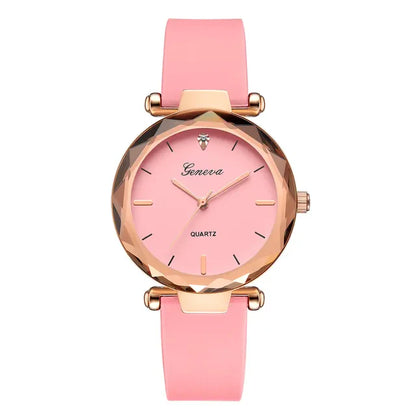 Relojes mujer Fashion ladies wrist watches Womens clock Round glass silicone strap wrist watch for women ladies wrist watches